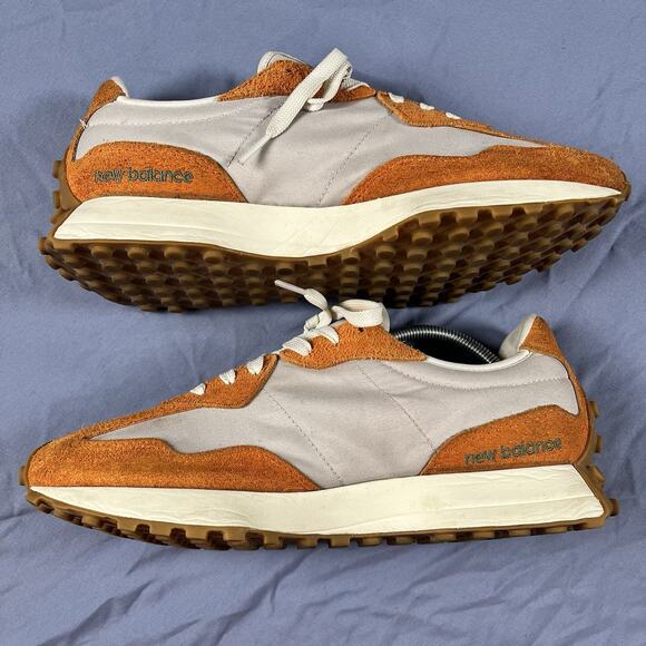 New Balance 327 Men’s Size 10.5 Running Shoes Orange Casual Sneakers U327SA - Picture 1 of 7